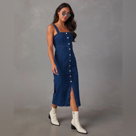 NWOT Jean MIDI Dress - Picture 3 of 6